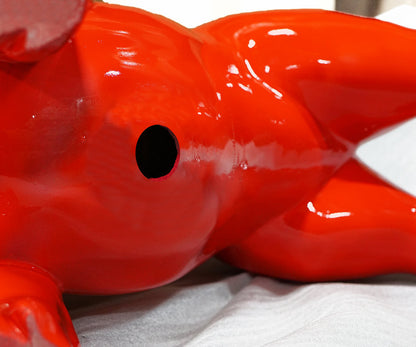 Bulldog Sculpture, Red (shipping included)