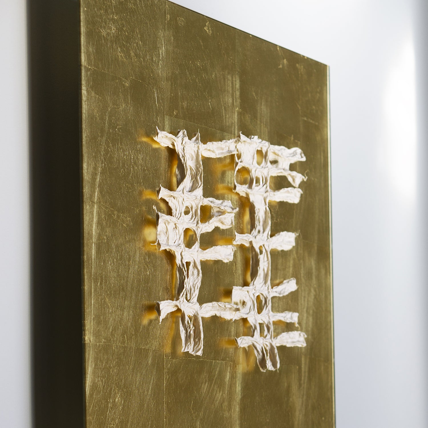 Floating Foil Gold 18&quot;SQ Wall Art