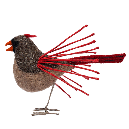 Felt Bird, Female Cardinal