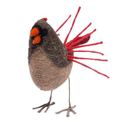 Felt Bird, Female Cardinal