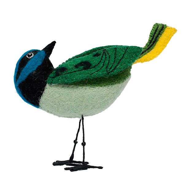 Felt Bird, Green Jay