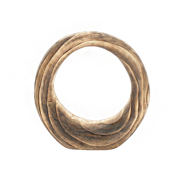 Wood Ring Sculpture, Burned, 10.5&quot;OD