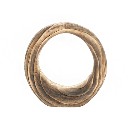 Wood Ring Sculpture, Burned, 10.5&quot;OD