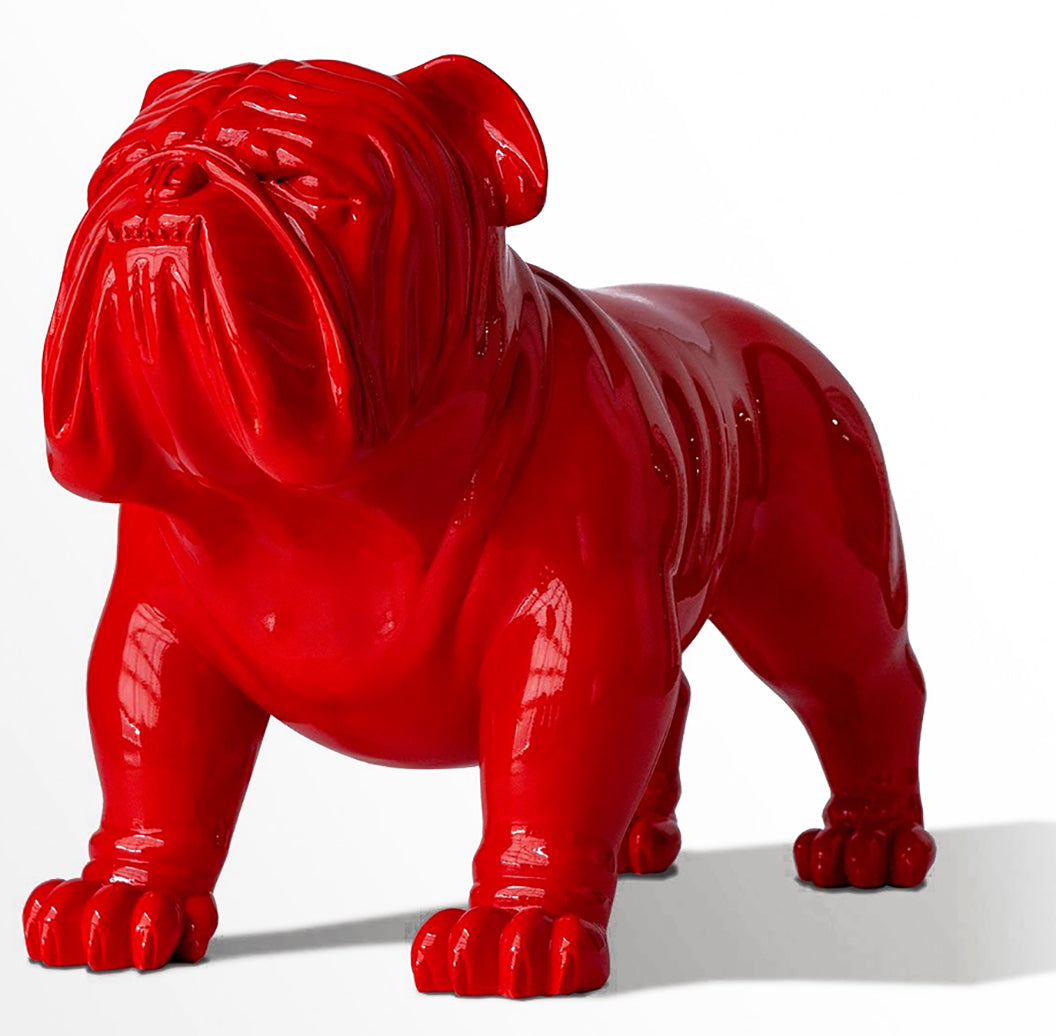 Bulldog Sculpture, Red (shipping included)