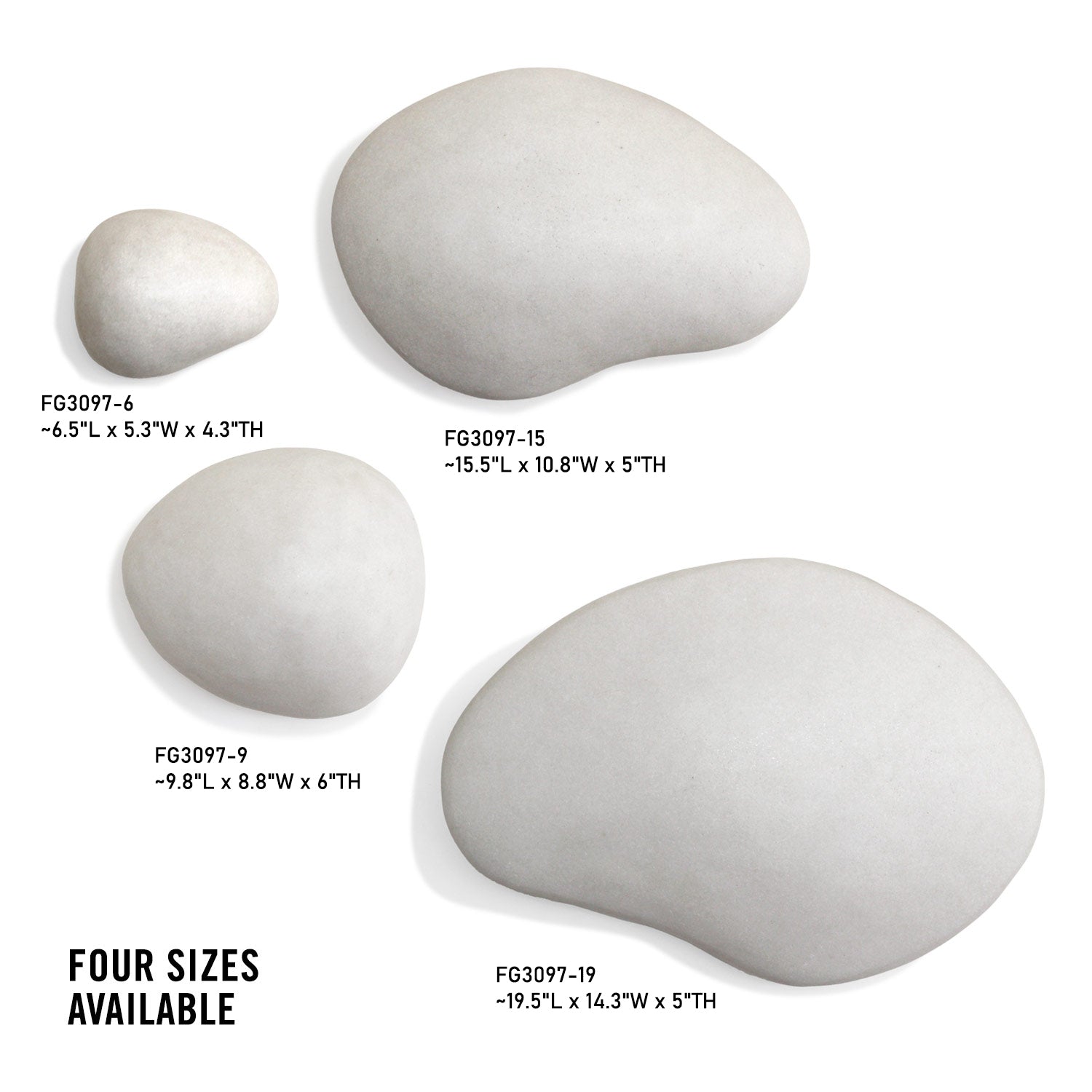 River Stone 19.5&quot;L Wall Art